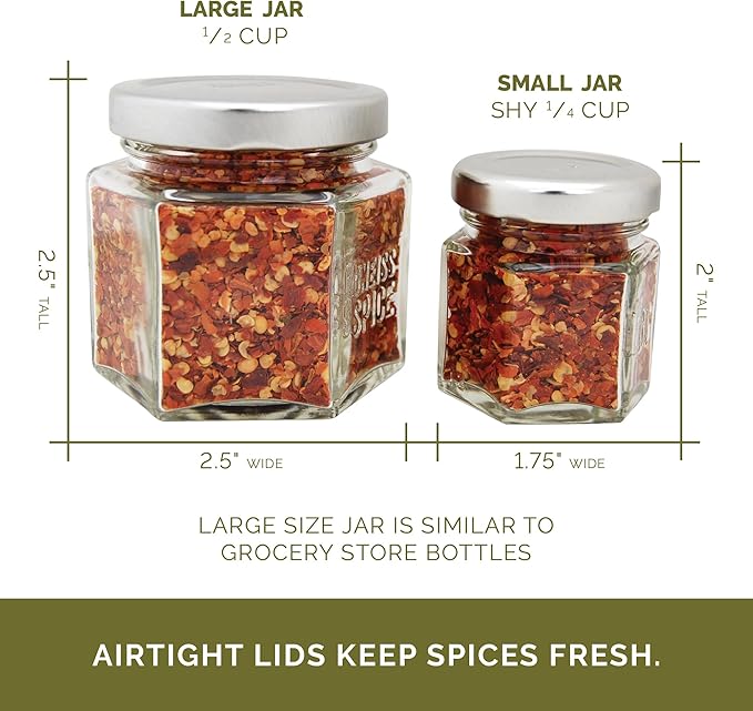 Gneiss Spice Magnetic Jars – Set of 24 Small Empty Glass Spice Jars (1.75 oz) with Magnetic Lids & Labels | Fridge-Mount Hanging Spice Rack | Refillable Kitchen Organizer