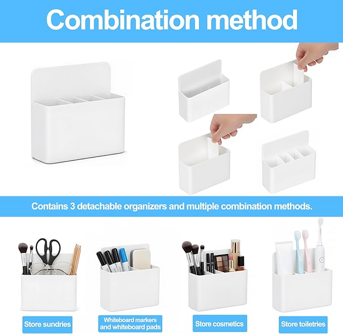 Magnetic Toothbrush Holder for Cruise, RV & Small Bathrooms–Wall-Mount Organizer, Strong Magnet, Portable,Cruise Essentials 2025 & 2026 for Royal Caribbean & Alaska (White)