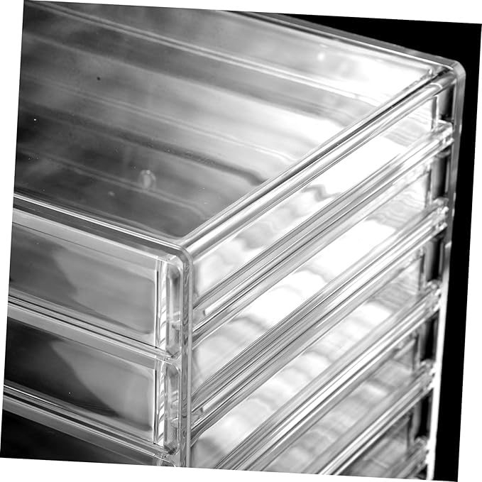Cabilock Five Storage Box Acrylic Jewelry Organizer Makeup Holder Desktop Drawers for Countertop