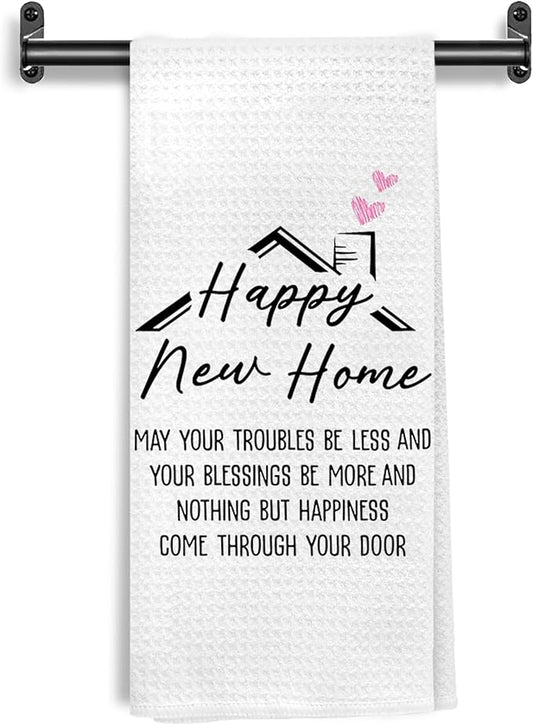 Friendship Gifts Kitchen Towels, I Wish You Lived Next Door Decorative Hand Towels for Bathroom Kitchen, Bestie Gifts for Women Dish Tea Towel Drying Cloth, 16x24 Inch