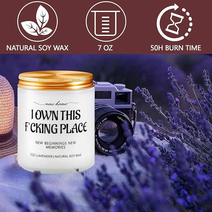 House Warming Gifts New Home Ideas, Housewarming Gift for Women Men Friend, Funny New House Gifts, New Home Essentials, First Home Must Haves, Lavender Scented Candles