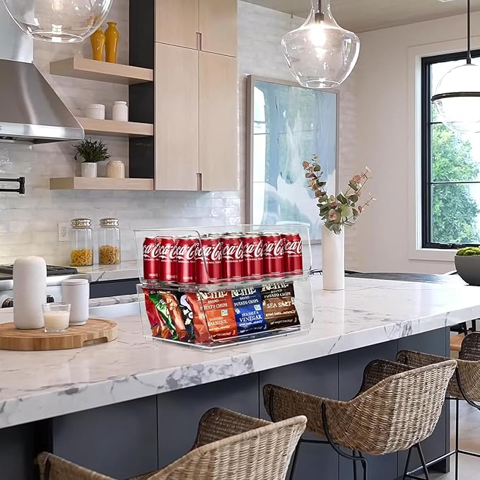 Clear Stackable Pantry Bins — See Everything, Stack Anywhere (Large 4 Pack)