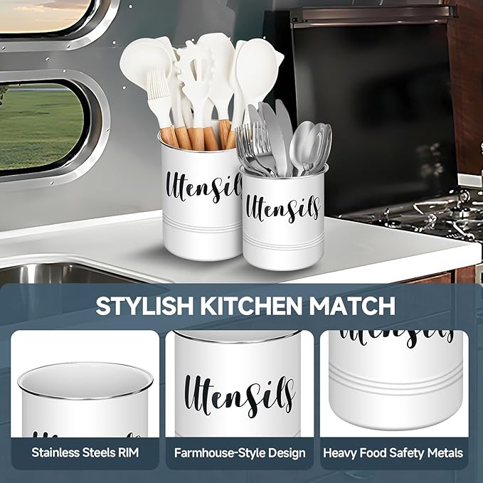 Magnetic RV Utensil Holder RV Kitchen Accessories Storage Solutions Camper Kitchen Essentials for Motorhome, Travel Trailers