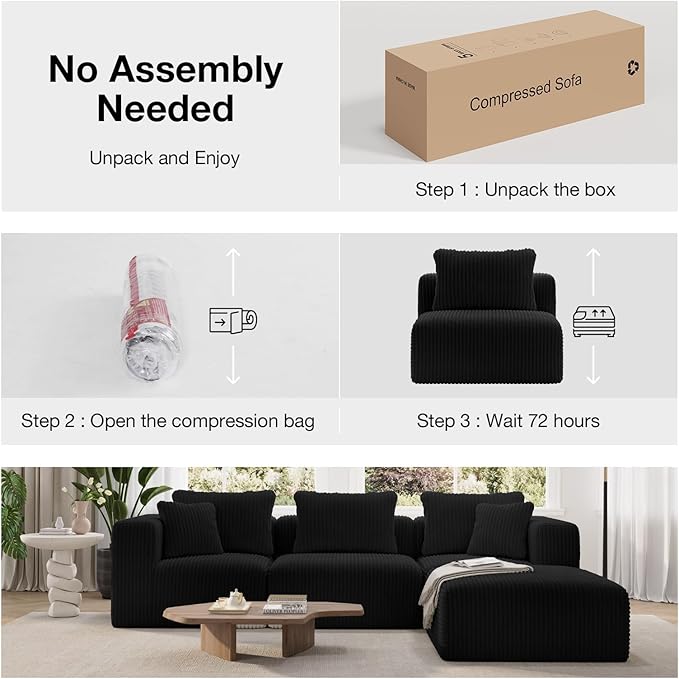 Novilla 70.8" Modular Sectional Sofa, Modern Cloud Sectional Couch with Smarts Coil® Support, Upholstered Boneless Couch for Living Room Apartments Bedroom, No Assembly Required (Loveseat)