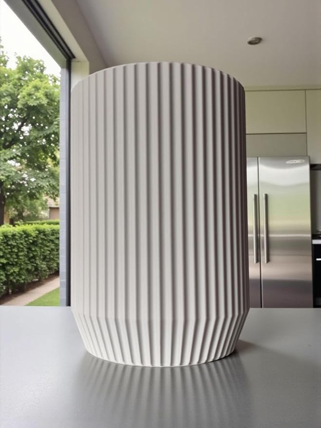 Minimalist Compatible with Kitchen Utensil Holder | Modern Ribbed Countertop Organizer | Elegant Eco Friendly Compatible with Handcrafted Compatible with Kitchen Decor