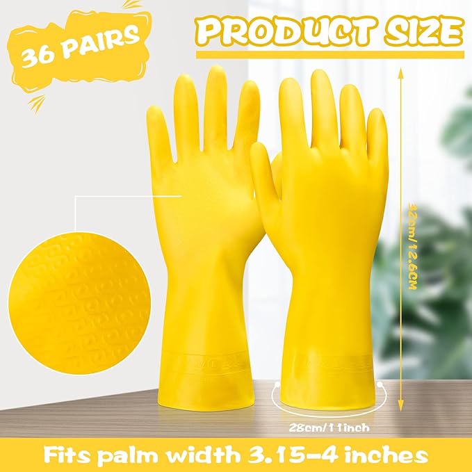 Rubber Reusable Gloves Long Household Dishwashing Gloves Kitchen Cleaning for Dishes Clean Gardening