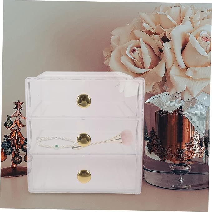 Garneck Stackable Drawer Storage Box Desktop Organizer Makeup and Jewelry Storage Office Supplies Sundry Box Sturdy and Easy Maintenance