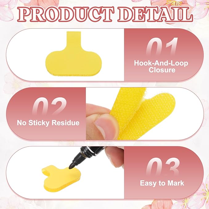 PATIKIL 2.4 x 1.5 Inch Cable Labels, 32 Pcs Electronic Cable Identification Tags Nylon Write on Wire Labels Oval Cord Tags Labeling for Electronics Management Organization, Yellow