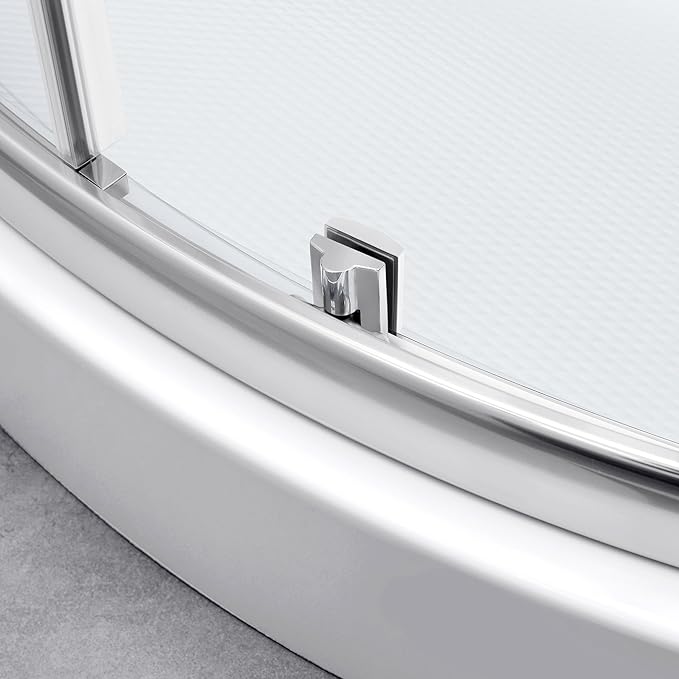 OVE Decors Breeze 34 in. Corner Shower Clear Sliding Door with Walls and Base in Satin Nickel Finish