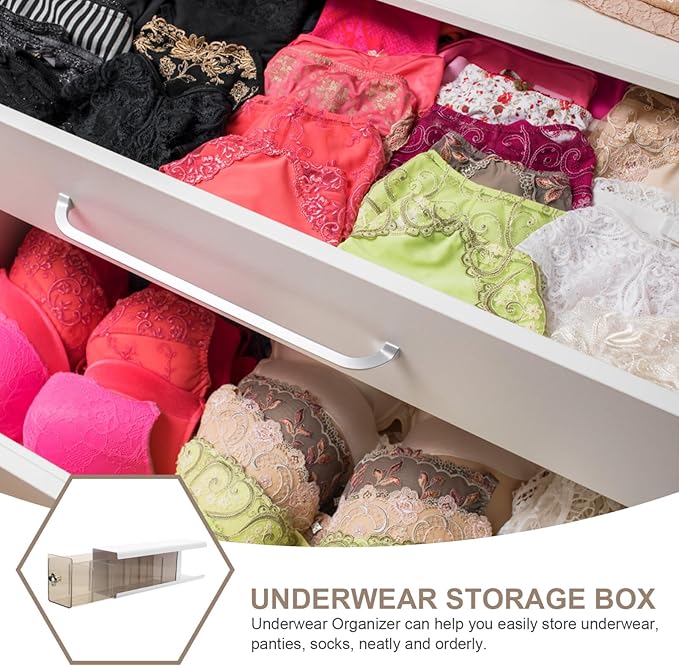 Cabilock Wall-mounted Underwear Storage Box Sock Organizer for Closet Practical Hanging Storage Case for Socks and -saving Design Easy to Install and Use
