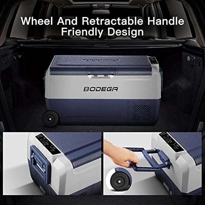 BODEGA BODEGACOOLER 12 Volt Portable Refrigerator,38 Quart Car Fridge APP Control,36L (-4℉-68℉) Compressor Car Freezer 12/24V DC and 100-240V AC for Travel,Truck RV Camping Boat and Home Use