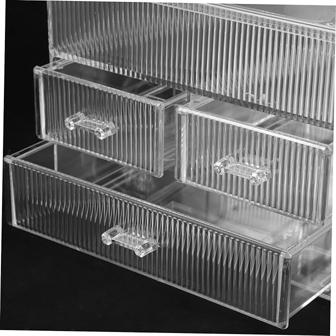 VICASKY Acrylic Makeup Organizer Box Storage Boxes for Bathroom Large Capacity Makeup Storage