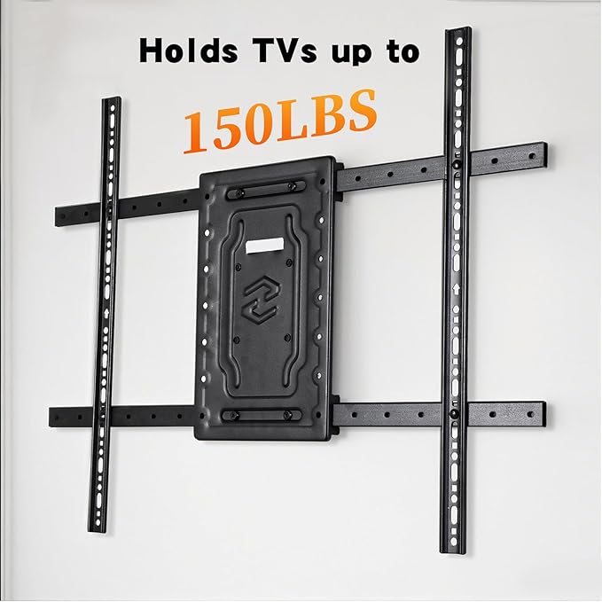 Full Motion TV Wall Mount for 32-75 Inch TVs, VESA Compatible, 150 lbs Weight Capacity, Adjustable Tilt & Swivel, Easy Centering & Quick Installation