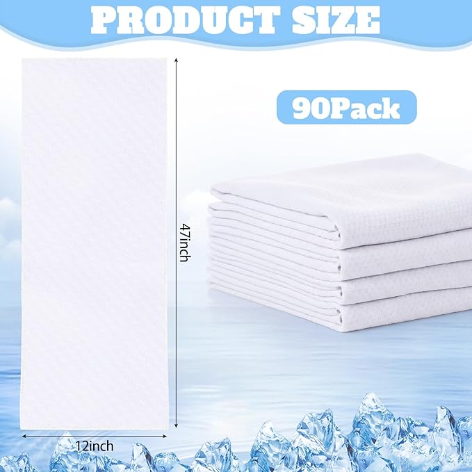 Cooling Towel Bulk - Neck & Face Cool Chilly Towels Microfiber Breathable Sport Sweat Rag for Gym, Yoga, Travel, Camping, Running, Outdoor