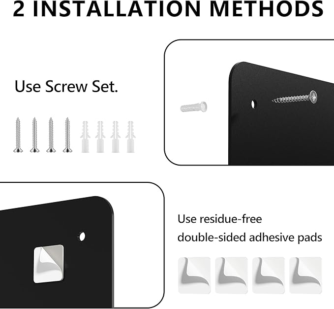 2 Pack Magnetic Board for Wall, 17.5" x 11.4" Magnet Bulletin Memo Board, Metal Sheets to Display Magnetic Letter Number Souvenir, Notes, Poetry, Photos, Black