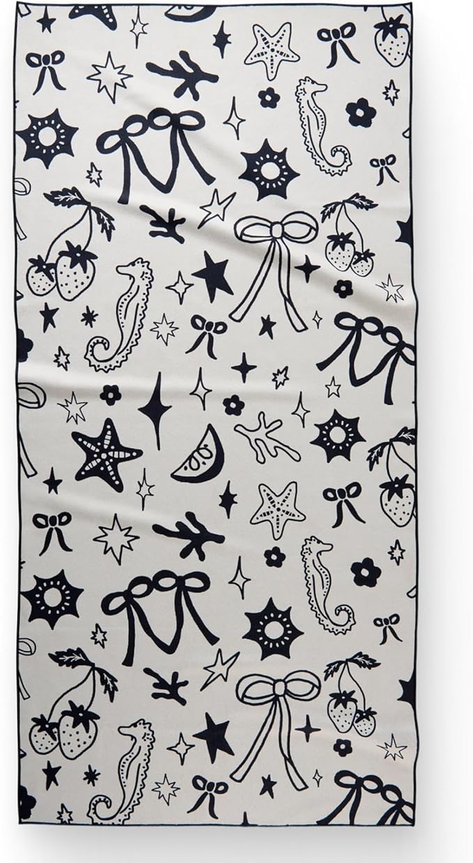 Micro-Loop Beach Towel – Spring & Summer Collection – Quick-Dry, Sand-Resistant, Ultra-Absorbent Compact Towel for Beach & Travel (Earth and Sea)