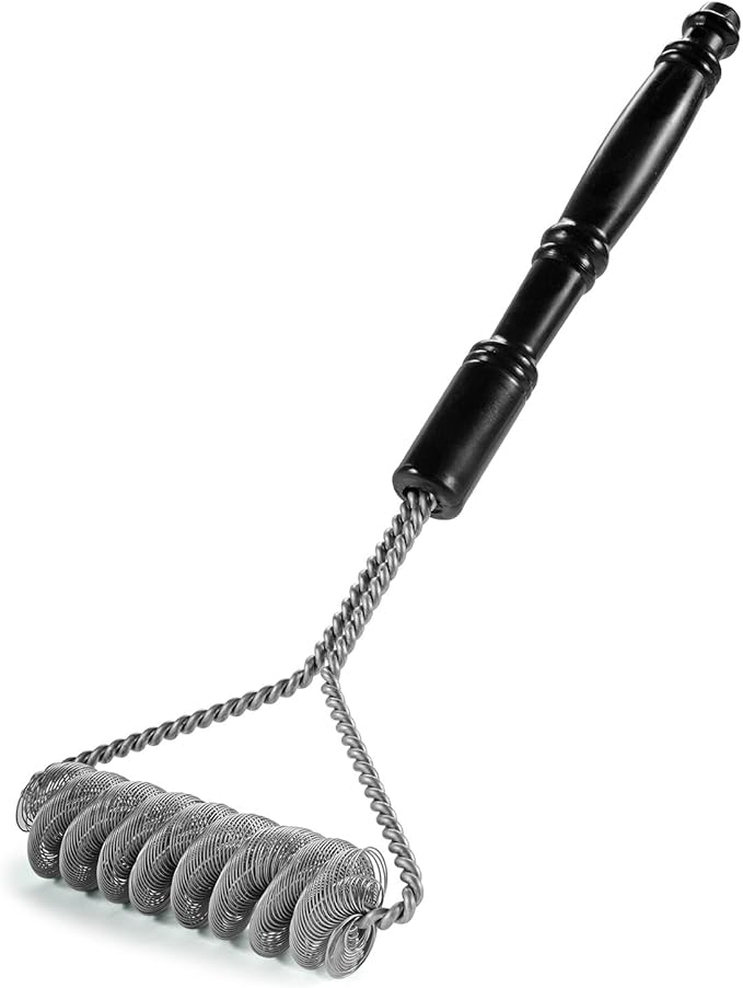 16" Quad Spring Safety Grill Brush - Durable & Safe Wire Springs, Long-Handle Grill Cleaning Brush for Gas & Charcoal Grills - BBQ Tools, Gift for Men/Dad, Made in USA