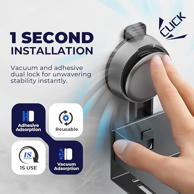 ONXE Shower Caddy Suction Cup,2 Pack Suction Shower Organizer,No Drilling Rustproof Shelves for Bathroom,Kitchen,Home Decor,Heavy Duty Bathroom Organizer with Large Capacity (11.8 inch-No bar)