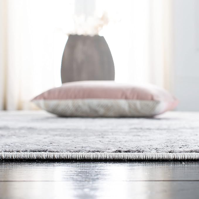 SAFAVIEH Amelia Collection Accent Rug - 4' x 6', Grey & Ivory, Modern Abstract Design, Non-Shedding & Easy Care, Ideal for High Traffic Areas in Entryway, Living Room, Bedroom (ALA705G)