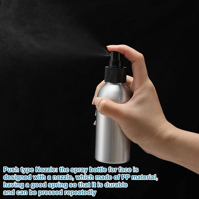 Irenare 24 Pcs Small Spray Bottles Aluminum Fine Mist Spray Bottles Bulk Metal Essential Oil Storage for Perfume Toner Liquid Refillable Pump Vials Atomizer Containers for Room Travel(4 Oz)