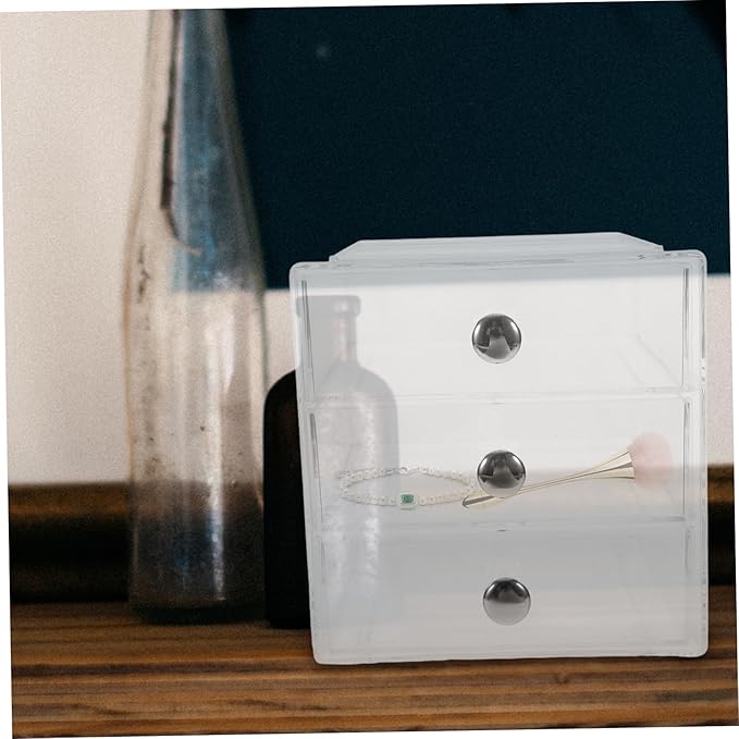 Stackable Storage Box Desk Organizing Box Lids for Makeup Jewelry Office Supplies