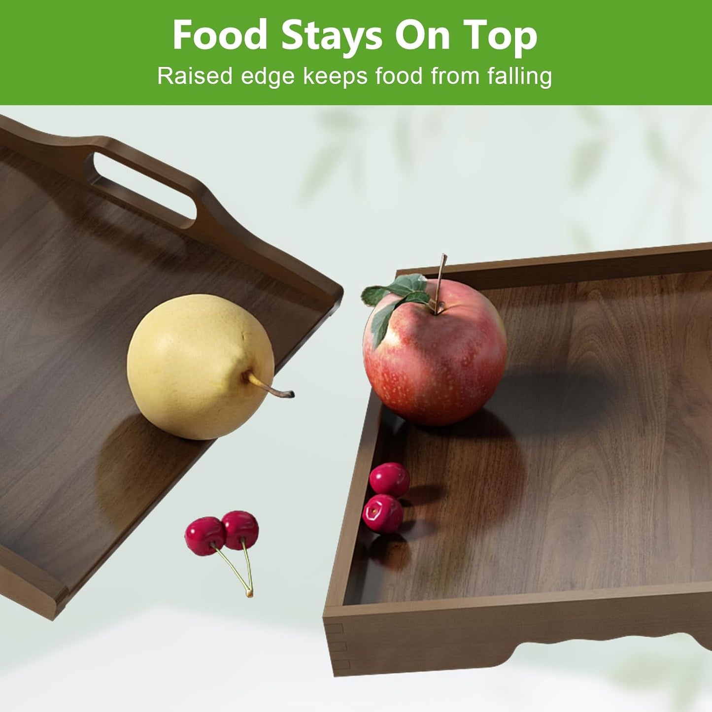 Bamboo Bed Tray Table with Folding Legs & Handles