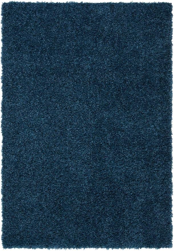SAFAVIEH August Shag Collection Accent Rug - 2' x 5', Navy, Solid Design, Non-Shedding & Easy Care, 1.5-inch Thick Ideal for High Traffic Areas in Entryway, Living Room, Bedroom (AUG200M)