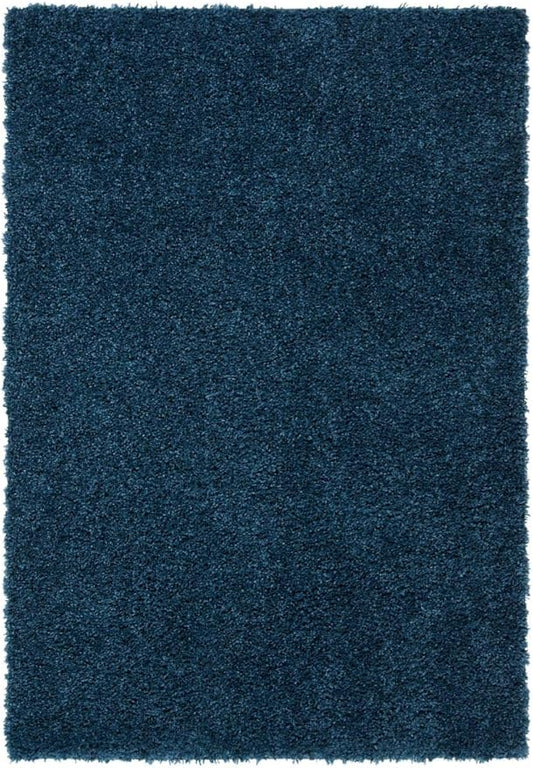 SAFAVIEH August Shag Collection Accent Rug - 2' x 5', Navy, Solid Design, Non-Shedding & Easy Care, 1.5-inch Thick Ideal for High Traffic Areas in Entryway, Living Room, Bedroom (AUG200M)