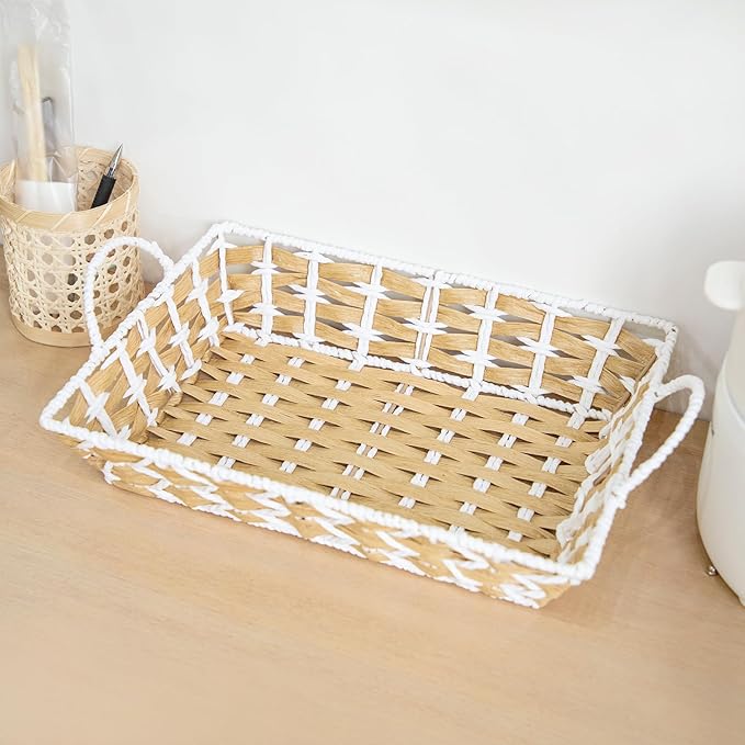 Shelf Storage Basket for Pantry Organization and Storage External Handle Storage Basket 1-Pack