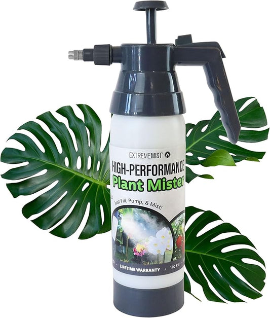 ExtremeMist® Plant Care Starter Kit — 20oz + 32oz Continuous Pressurized Mist Spray Bottles for Foliar Feeding, Nutrient Conditioning & Indoor/Outdoor Plant Care | Professional Garden & Flower Mist Sp