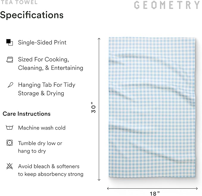 Tea Towels – Spring & Summer Collection – Quick-Dry, Ultra-Absorbent, Reusable Microfiber Kitchen Towels for Drying & Cleaning - Salt and Sky - 2 Pack