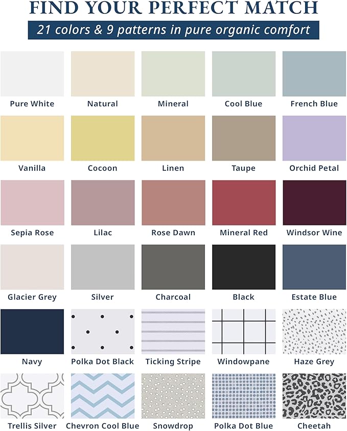 LANE LINEN , Eco Friendly 100% Organic Cotton Sheets Queen Size Bed Set, Soft & Comfy Fully Elasticized Percale Sheets, Fade Resistant Low Pill 15" Deep Pocket Queen Sheet Set – Vanilla