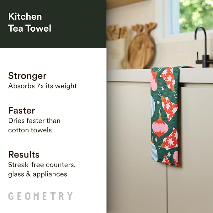 Christmas Kitchen Towels - Quick Dry Microfiber Cloth Dish Towels for Kitchen Drying - Premium Quick Dry Towel - Ornamenta