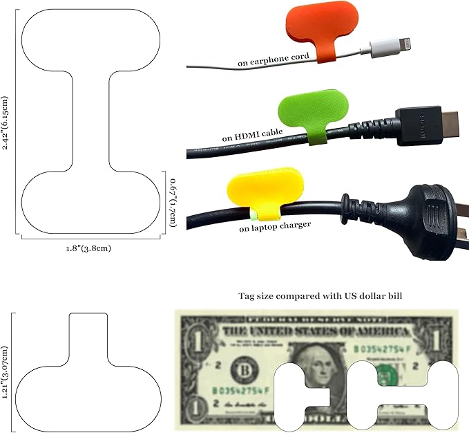 Mr-Label – Write on Cable Labels– Upgraded Clearer Writing Cord Tags- Cable Ties for Classify&Identification–Wire Cables for Cable Management|Organization | Electronics Computers-40Pcs(8 Colors)