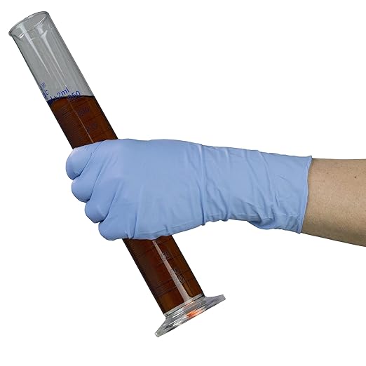 GLOVEPLUS HD Medical Blue NitrileGloves - 8 mil, 12 inches long, Latex Free, Powder Free, Textured, Disposable, Non-Sterile, Large,GPNHD66100, Case of 500