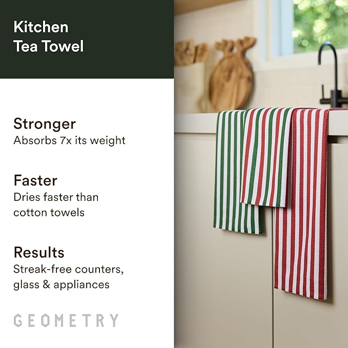 Christmas Kitchen Towels - Quick Dry Microfiber Cloth Dish Towels for Kitchen Drying - Premium Quick Dry Towel 3-Pack Set - Jubilee Tea Towel