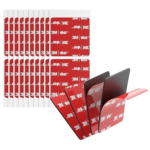 Made of 3M Double Sided Adhesive Pads 2" x 2" 20 PCS Square Black VHB 5925 Heavy Duty Sticky Mounting Foam Tape Strong Adhesive Waterproof for Home Office Car Deco