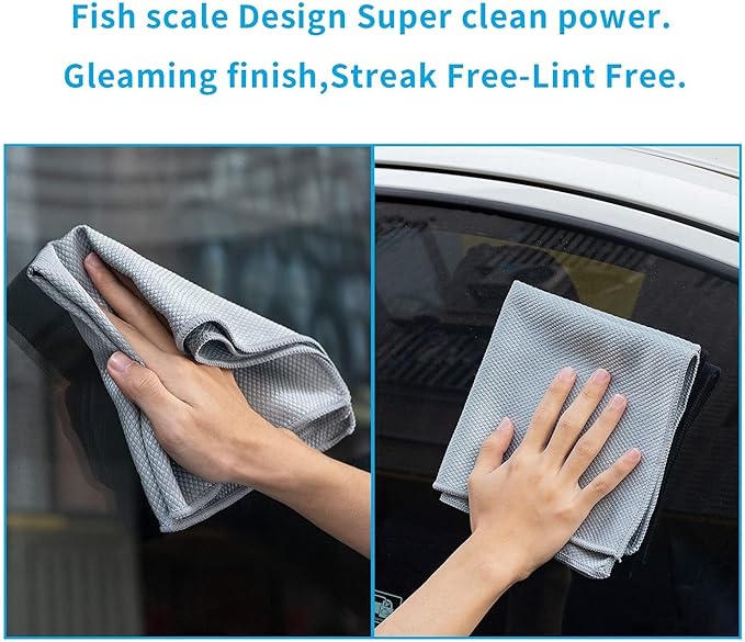 Microfiber Glass Cleaning Cloths | Streak Free Windows Mirrors & Cars Windshields Cleaning Towel | Glass Polishing Cleaning Cloth | All-Purpose Dust Dirt Cleaning Rags | Lint Free Pack of 18