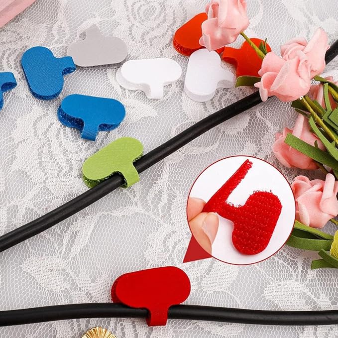 30 PCS Cable Labels Cord Labels for Electronic Multi-Color Write On Wire Tags, Computers Cable Management and Identification Xmas Decoration