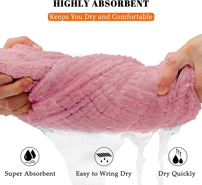 Bath Towels Set of 4 Extra Large 35 x 70 Inches,Luxury Thick High Absorbent and Quick Dry Bath Sheet,Ultra Soft Microfiber,Bathroom,Beach,Yoga,Sport,SPA,Fitness (Pink)