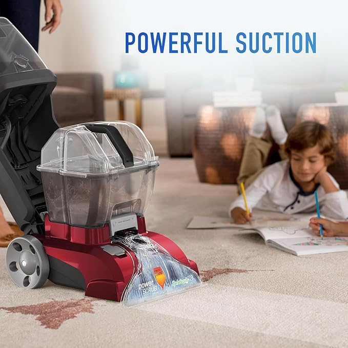 Hoover PowerScrub Deluxe Carpet Cleaner Machine, Upright Shampooer, FH50150NC+ Hoover Oxy Pet Urine & Stain Eliminator Carpet Cleaning Shampoo, 116 oz Formula, AH31938