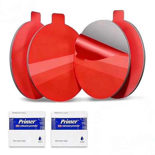 Round Adhesive Sticky Pads, 2.2 in Heat Resistant Double-Sided Adhesive Pads, Double Sided Tape Heavy Duty for Dash Cam with Adhesion Promoter