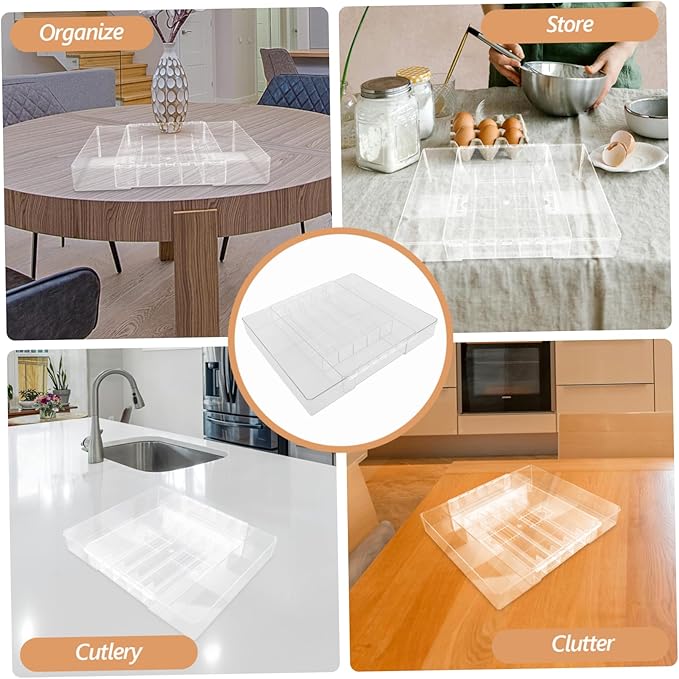 Cutlery Organizer Bins Pantry Organizers Expandable Cutlery Tray for Utensils