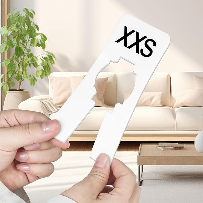 tutata 40 PCS Closet Dividers, Writable and Reusable Closet Rack Dividers Hangers, Preprinted in 8 Sizes XXS, XS, S, M, L, XL, XXL, XXXL (White)