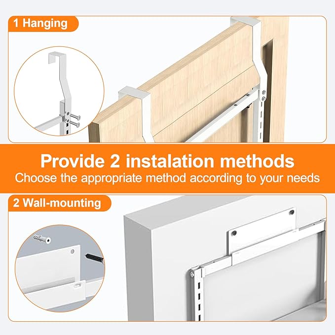 6 Tier Over the Door Pantry Organizer 2 IN 1 Hanging or Wall Mounted Spice Rack with Adjustable Basket,Heavy Duty Seasonning Storage Shelf for Kitchen Pantry and Bathroom
