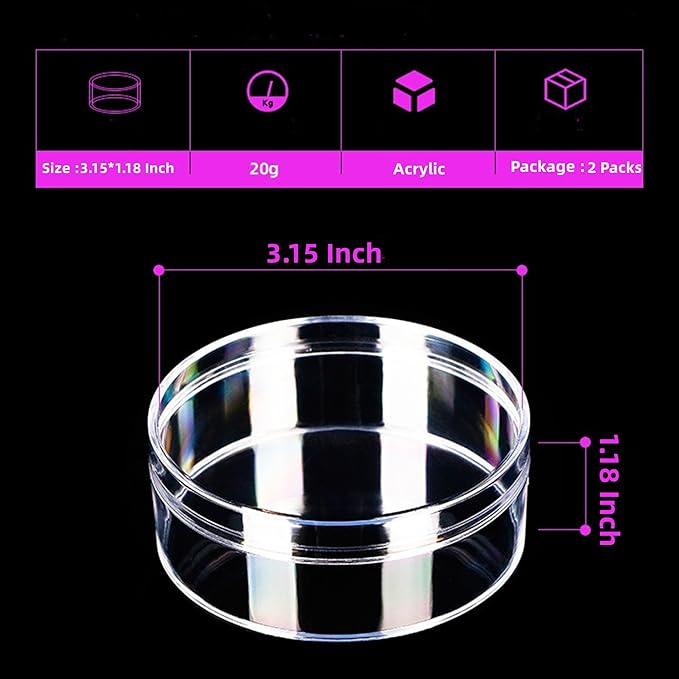 KissYou Acrylic Box with Lid Round Clear Box for Candy Small Plastic Containers Jewelry Storage Boxes Christmas Candy Boxes