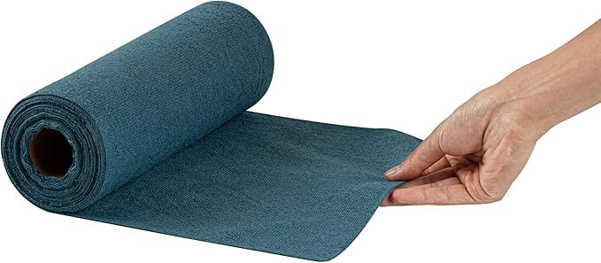 Clean Tek Professional 11.8 x 11.8 Inch Microfiber Towel Rolls, 300 Reusable Towel Rolls - Tear Away, Perforated, Teal Microfiber Cleaning Roll, For All The Cleaning Tasks