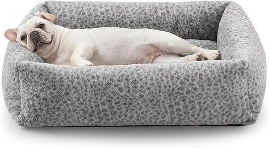 JOEJOY Small Dog Bed for Small Dogs, Washable Orthopedic Premium Soft Corduroy Fleece Pet Bed with Removable Zipper Cover, Cute Calming Puppy Bed with Non Skid Bottom