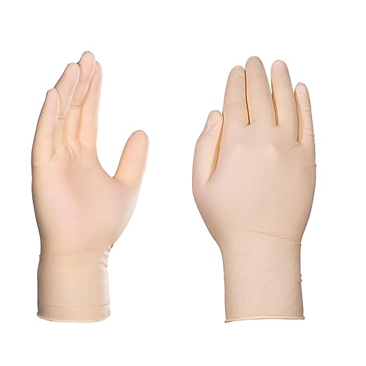 GLOVEWORKS HD Industrial Ivory Latex Gloves, Case of 1000, 8 Mil, Size X-Large, Powder Free, Textured, Disposable, ILHD48100