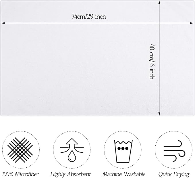 26 Pcs Salon Bleach Proof Towels Highly Absorbent Hair Towels Hand Facial Cloths Bleach Resistant for Salon Barber Spa Beauty Bath Hair Stylist(White,16 x 29 Inch,Classic)